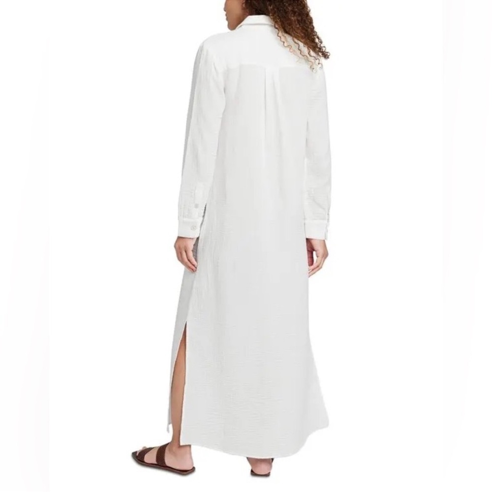 NWT FAHERTY Dream Cotton Gauze Maxi Shirt Dress Sz S - Picture 4 of 10